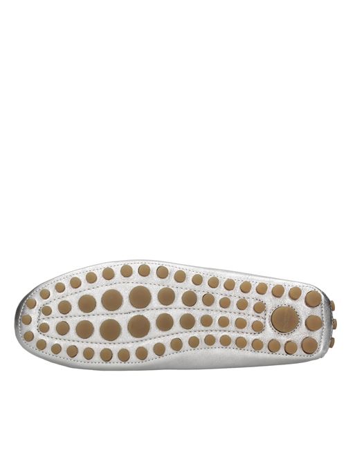 Leather moccasins STOKTON | MOC-SPELL MOVIE WASHEDARGENTO
